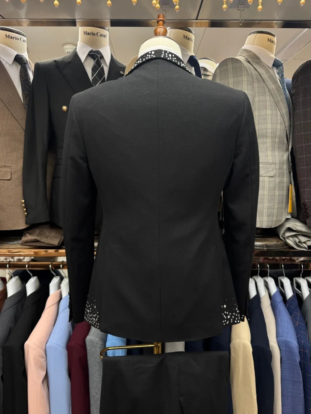 Gorgeous Beaded Men's Suits 3 Pieces Dancing Wear Elegant Handsome Shawl Lapel Tuxedo For Party Formal Chic Wedding Groom Sets