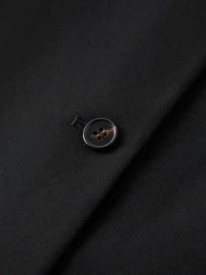 2025 Women's Black Polka Dot Blazer Spring New V-Neck Ribbon Bow Tie Long Sleeve Slim Jacket Retro Office Chic Outerwear