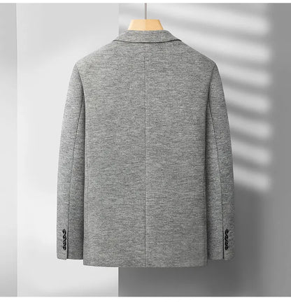 2025 Men's High-End Boutique Wool Suit Casual Business Top Coat Fashion Gentleman Party Four Seasons Elegant Tailored Suit