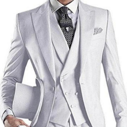 Men's Vest Double Breasted with Lapel Smart Casual Waistcoat for Wedding Banquet and Daily Wear