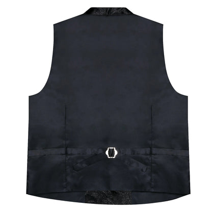 Men's Suit Vest Bow Tie Set – Formal Waistcoat with Necktie and Pocket Square for Weddings