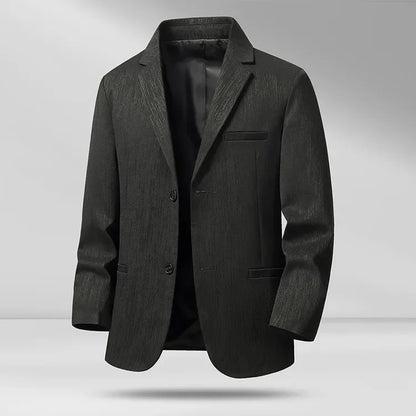 Men's Light Business Casual Blazer | 3D Tailored Anti-Wrinkle Polyester Suit Jacket | Slim Fit, Easy Care, Windproof