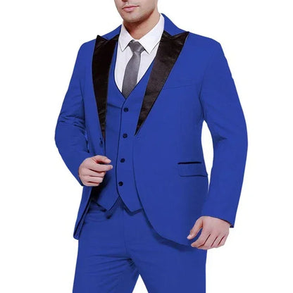 Elegant Champagne Wedding Men Suit Groom Tuxedo Slim Fit Prom Blazer Hombre Casual High Quality Custom 3 Piece Set Costume Homme
