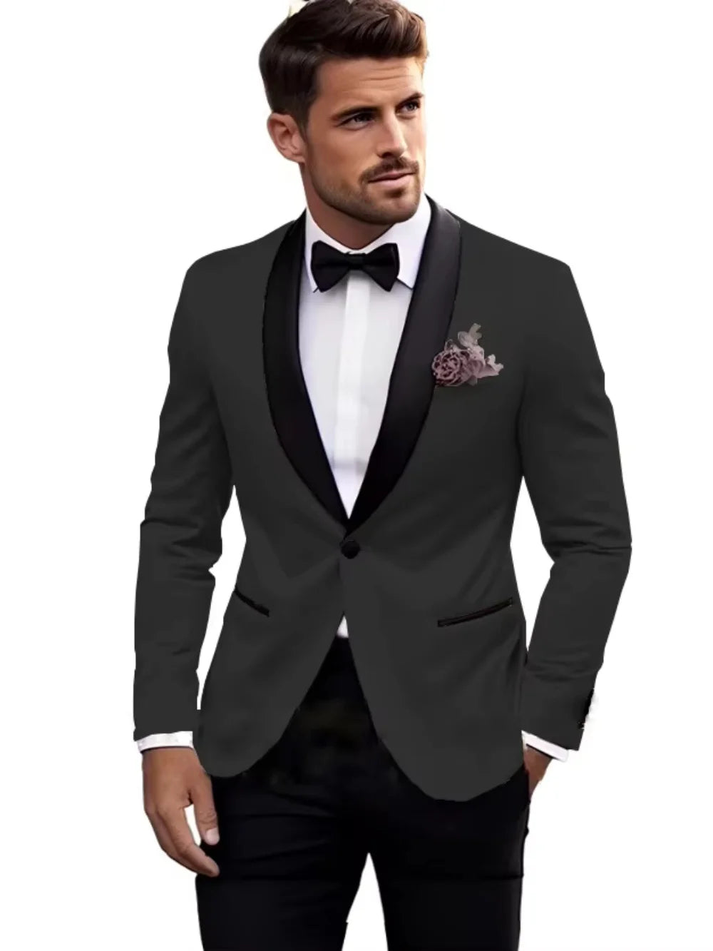 Premium Handsome Men's Suits 2 Pieces Jacket Pants Wedding Groom Sets Classy High Quality Suit Set For Man Business Outfit