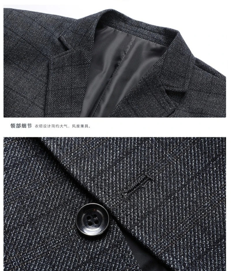 Blazer's New Outdoor Men's Fashion, Sporty and Slimming British Style Business Gentleman's Versatile Wedding Checkered Blazer