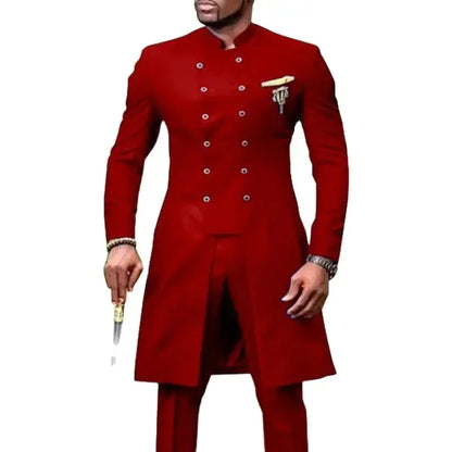 Costumes africains slim pour hommes pour mariage, smokings de marié bleu roi, costumes de garçons d'honneur, blazer pour bal de promo et soirées