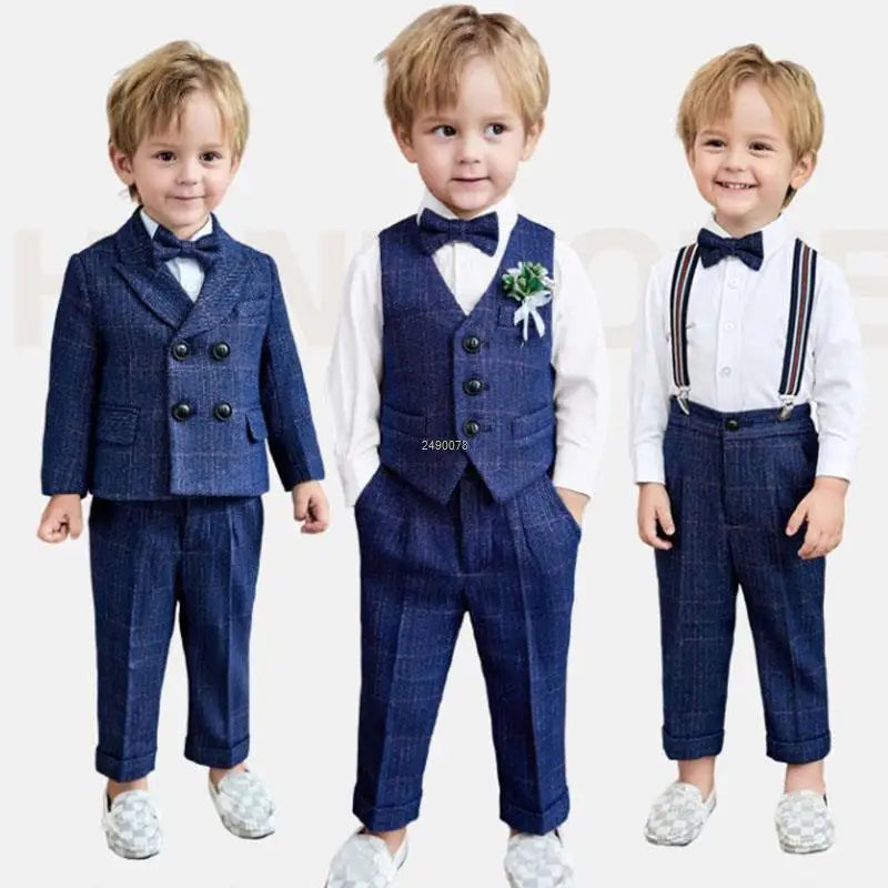 Boys Formal Suit Set – Vest, Pants & Bowtie for Kids