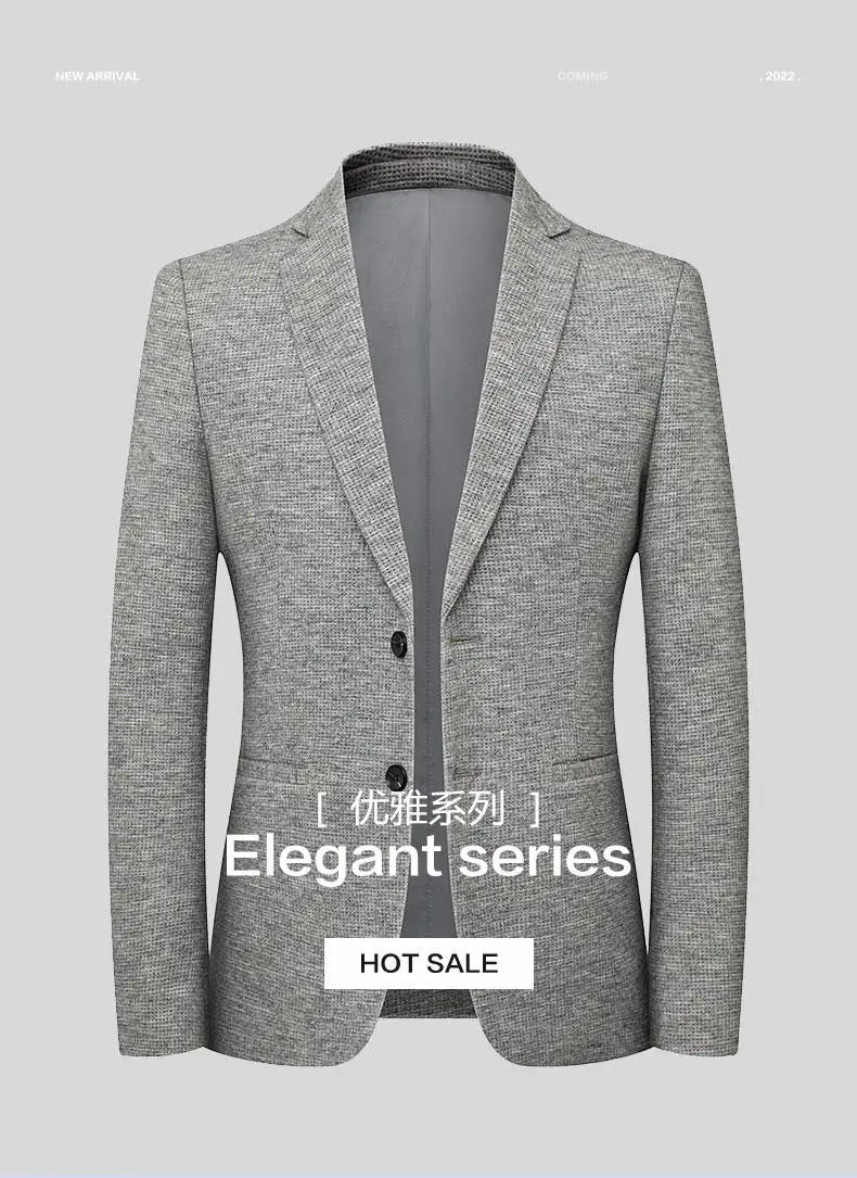 Blazer's New Men's Fashion Outdoor Travel Camping Youth Wedding Versatile, Hosting Campus Slimming Casual Korean Version Blazer