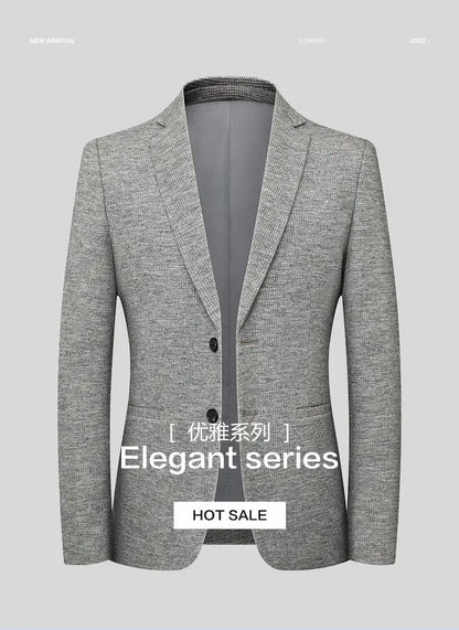 Blazer's New Men's Fashion Outdoor Travel Camping Youth Wedding Versatile, Hosting Campus Slimming Casual Korean Version Blazer