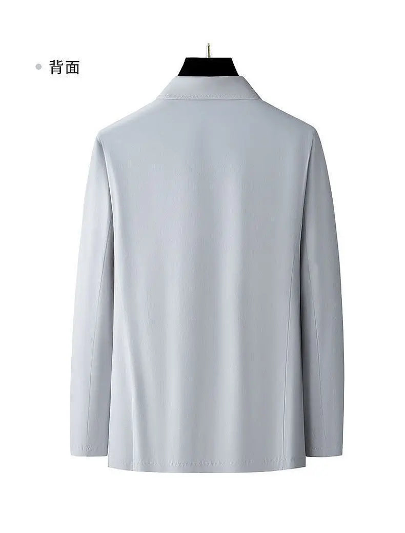 Summer Lightweight Sun Protection Blazer for Men - Stylish, Breathable, Casual, Icy Sensation, Lightweight, Silky Elastic Blazer