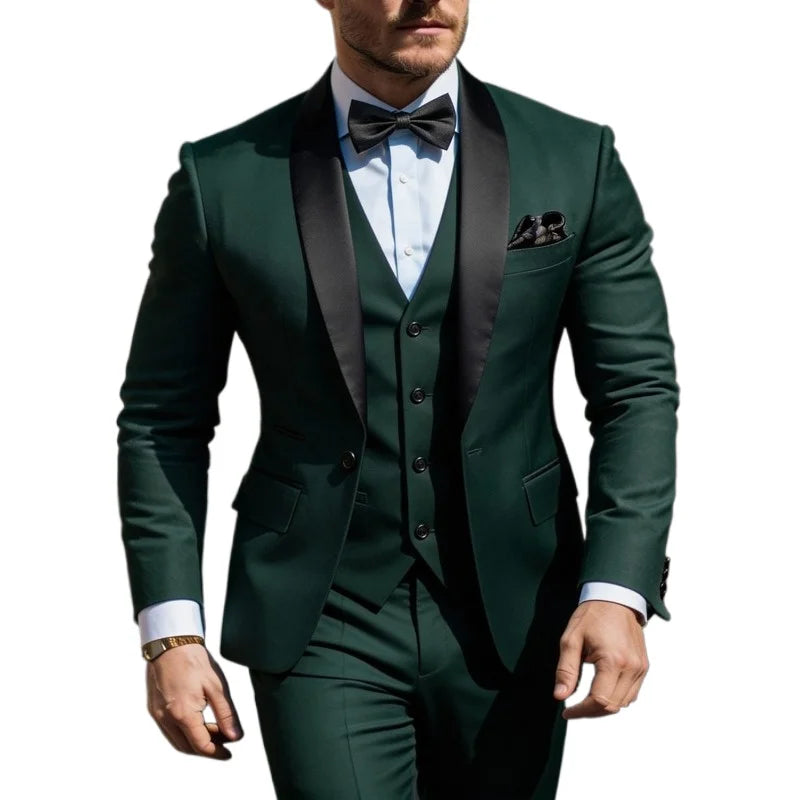 Costume 3 pièces pour homme veste gilet pantalon, Costumes de mariage d'affaires pour hommes pour bal de promo Musculaires costumes de mariage pour hommes