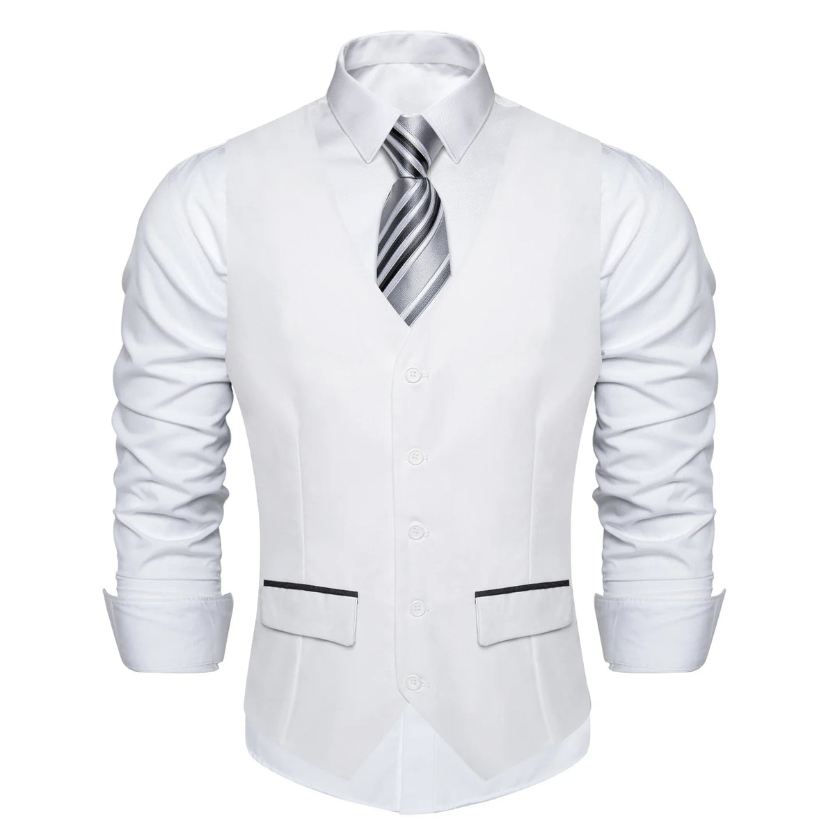Men's Suit Vest – Solid Formal Waistcoat for Wedding, Party & Business Wear