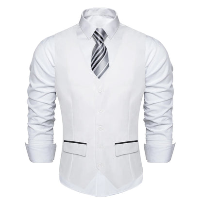 Men's Suit Vest – Solid Formal Waistcoat for Wedding, Party & Business Wear