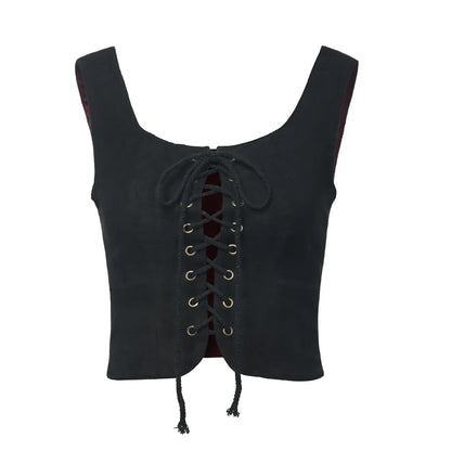 Pirate Corset Vest Steampunk Waistcoat Women Halloween Medieval Cosplay Tops