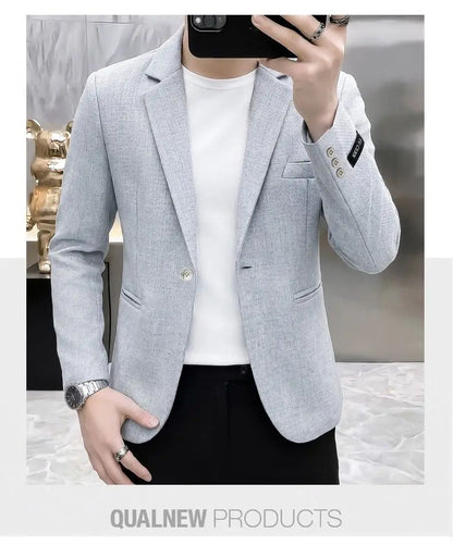 Men's Slim Fit Fashionable Hair Stylist Little Blazer Autumn 2026 New Arrival Trendy Small Jacket for Younger Men
