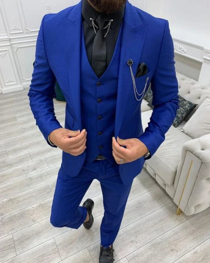 Costume 3 pièces homme col revers blanc, mode à boutonnage simple, blazer gilet pantalon ensemble décontracté chic pour mariage, tenue vestimentaire homme formelle