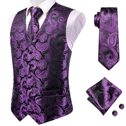 Men's Vest Suit Set – Champagne Gold Paisley Waistcoat for Weddings & Formal Events