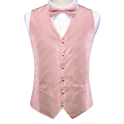 Men's Suit Vest Set – Broadcloth Waistcoat with Tie, Bowtie, Hanky & Cufflinks for Weddings & Office