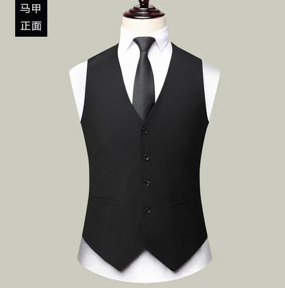 Men's 3-Piece Suit – Slim Fit Blazer Vest Pants Set for Business, Wedding & Casual Wear