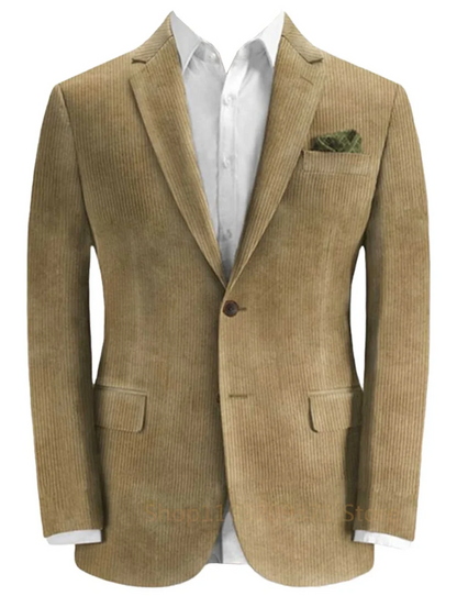 Men's Velvet Blazer Single Breasted Slim Fit Jacket for Formal and Casual Occasions – Burgundy