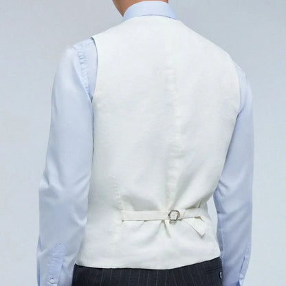 Men Vest Double Breasted Lapel Waistcoat for Wedding & Formal Occasions – Multi-Color
