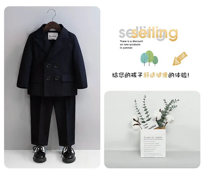 Kids 1 Year Black Birthday Dress Baby Boys Beautiful Photograph Suit Children Wedding Performance Piano Party Blazer Tuxedo Wear