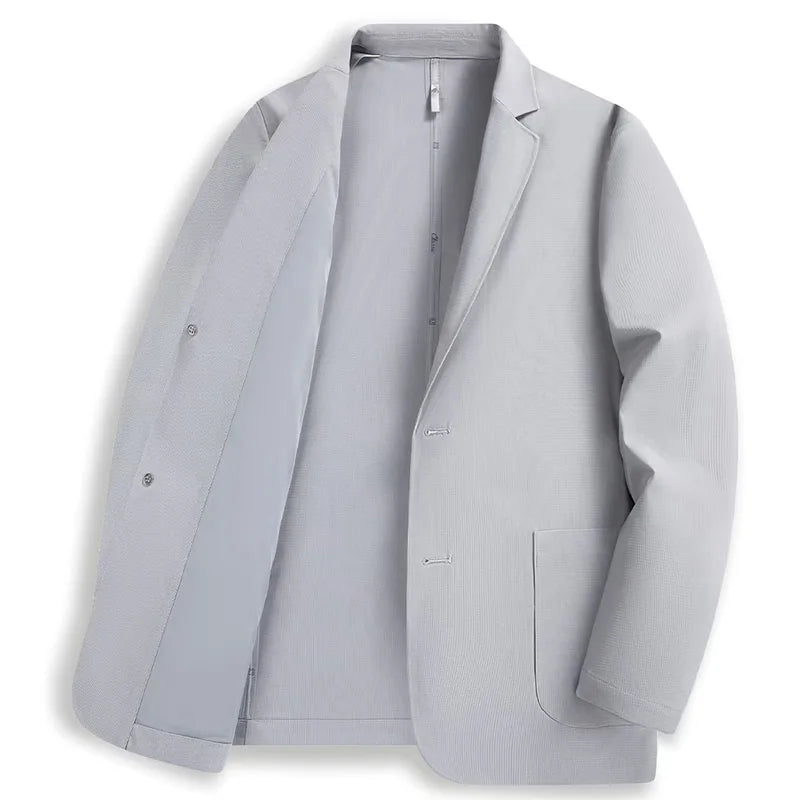 Thin-sleeved Sunscreen Blazer Fashionable for Outdoor Travel, Camping, Wedding, Casual Wear. Korean-style Men's Slim-fit Blazer