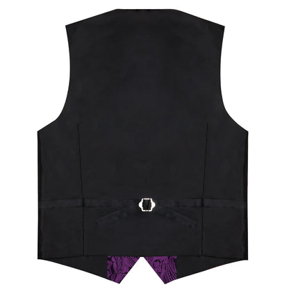 Men's Paisley Suit Vest – Single-Breasted Waistcoat with Tie, Handkerchief & Cufflinks for Weddings & Banquets
