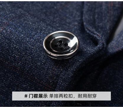 Men's Casual Loose Fit Blazer 13 Colors All-Season Plaid Suit Jacket for Men