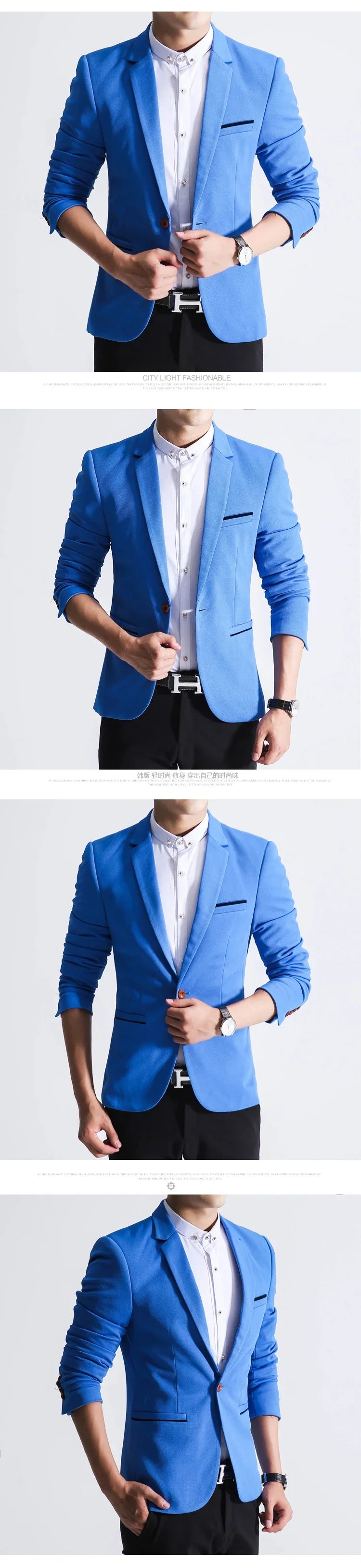 Men's Casual Blazer Single Breasted Slim Fit for Men – Multi-Color – Office & Daily Wear