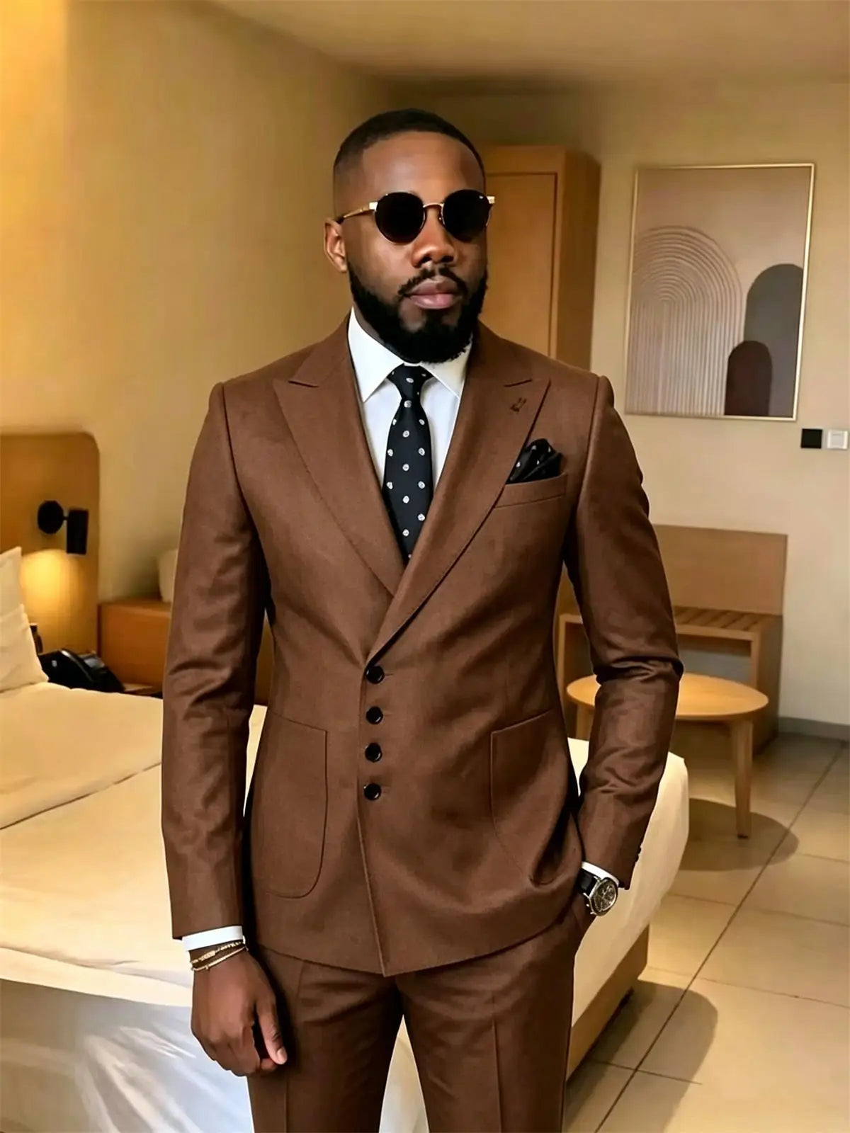 Slim Fit Men's Suits Single Breasted 2 Piece Jacket Pants Sets Wedding Formal Business Dinner Tuxedo High Quality Male Clothing