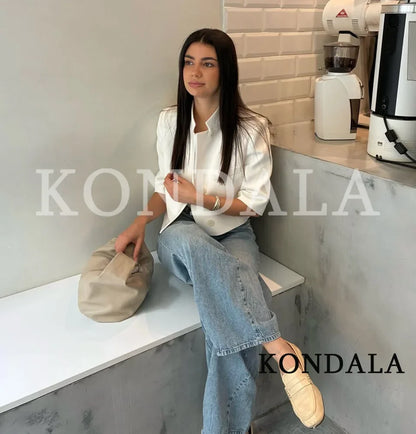 Commute Short Sleeve Blazer Women Summer Elegant Stand-up Collar Short Blazer New 2026 Trendy High Street Casual Blazer