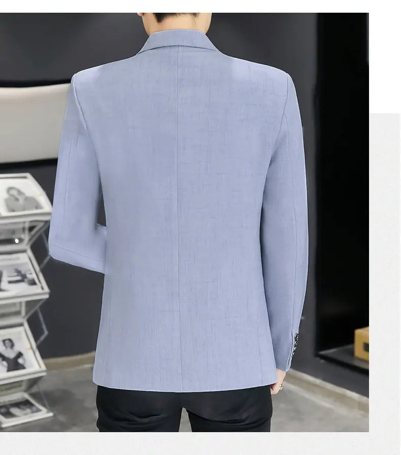 Blazer Men's Fashion Business Gentleman Groom Professional Gentleman Form-fitting Versatile Casual Formal Wear High-end Blazer