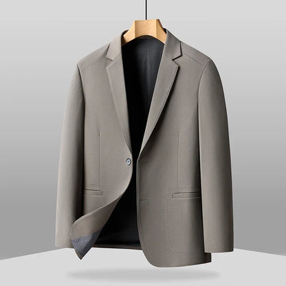 Blazer Outdoor Men's Casual, Fashionable, Trendy, Sporty Solid Color, Slimming British Style Business Gentleman Wedding Blazer