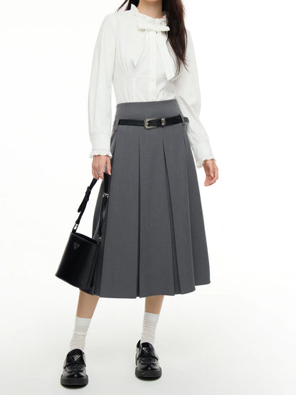 Plus Size Dark Gray Blazer Skirt Suit Office Outfit 2024 Autumn New Design Lapel Elegant Dress Skirt Female Suit（No Belt）