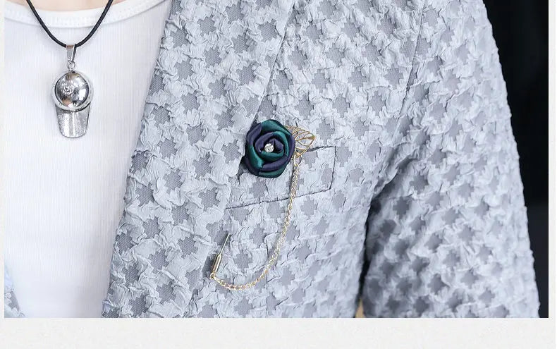 Blazer Men's Fashion Outdoor Travel Gentleman Wedding Slimming Business Versatile Trendy Casual Korean-style Formal Wear Blazer