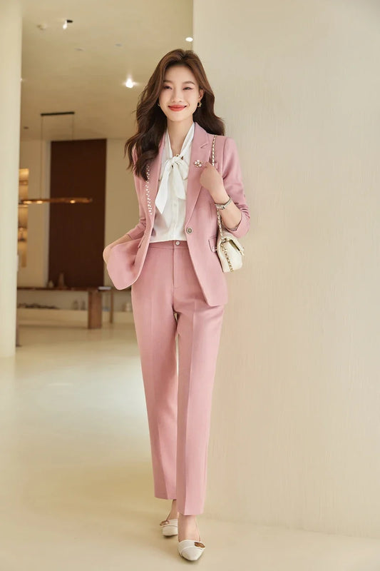 Professional Pants Suit for Women, Autumn and Winter Wear, New High-Quality, Show Time, Increases More Temperament