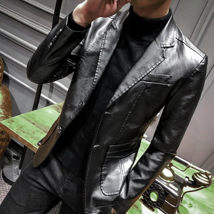 Spring Autumn Thin Man Suits and Blazers Vintage Fashionable Jacket for Men Simple Breasted Luxury Designer Classic New in Coats