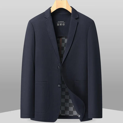 Seamless Adhesive Thin Style Blazer Fashionable Outdoor Travel, Camping, Wedding, Men's Slim-fit Casual Wear, Breathable Blazer