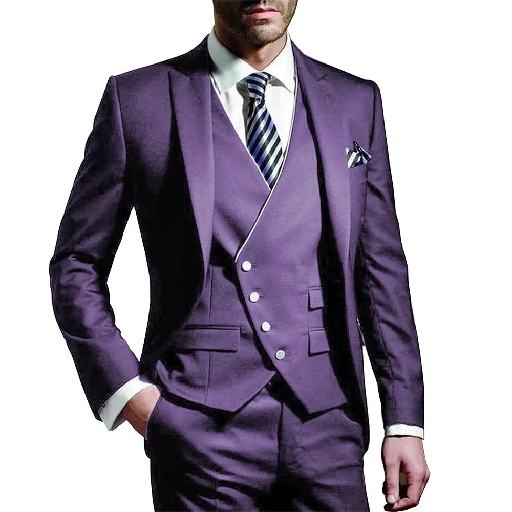 Italian Men Wedding Suits Groom Set Marriage Classic Vintage Tuxedos Prom Jacket Costume Homme Pour Mariage 3 Piece Suit For Men