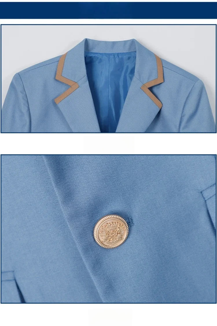 2-11Years Children's Kindergarten Dress  Girls Spring Autumn School Uniform Suit College Style English Class Suit Chorus Costume