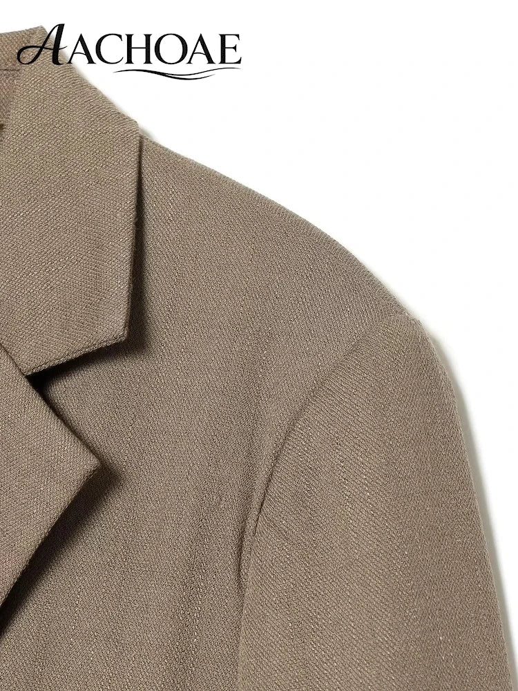 Women Oversized Blazer Single Breasted Lapel Long Sleeve Loose Suit Jacket Elegant Casual Office Lady Outerwear