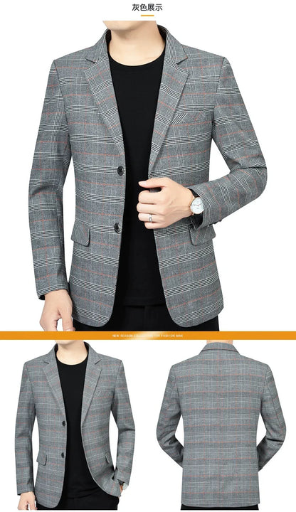 Blazer Men Fashion Premium Business Outdoor Gentleman Striped Stylishly Versatile British Style Casual Host of A Wedding Blazer