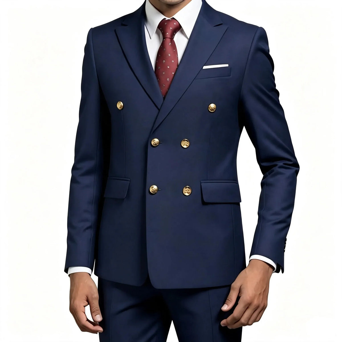 Costume 2 pièces ajusté pour homme, veste de costume et pantalon assorti, pour tenue de cérémonie, d'affaires ou de mariage