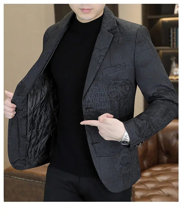 Men's Casual Business Blazer – Single Breasted, Spring Autumn