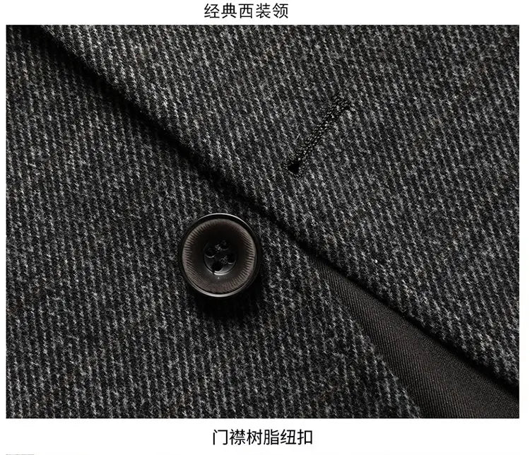 Men's Classic gray Business Casual Blazer Slim Fit Single-Breasted Suit Jacket with Notch Lapel for men Office and Formal Events