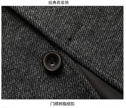 Men's Classic gray Business Casual Blazer Slim Fit Single-Breasted Suit Jacket with Notch Lapel for men Office and Formal Events