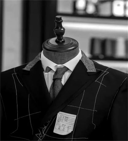 Men's Suit Grey Blazer Prom Groom Tuxedos Herringbone Wool Tweed Single Breasted Formal Bussiness Jacket for Wedding（Only Coat）