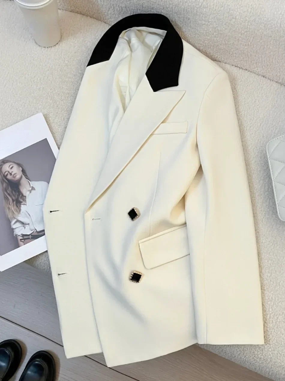 Women's Blazers Spring Autumn New Korean Fashion Long Sleeves Versatile Office Blazer Coats Casual Loose Street Trends Blazers