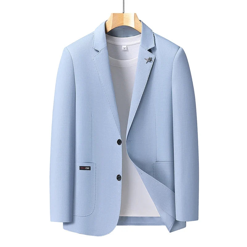 2026 Blazer Lightweight High-end Men's Fashionable Business Outdoor Travel Youthful Wedding Hosting Casual Korean Style Blazer